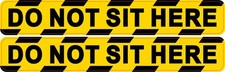 StickerTalk Do Not Sit Here Warning Vinyl Sticker, 7x1 inches picture