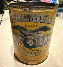Ghirardelli Vintage Sweet Ground Chocolate & Cocoa Vacuum Packed Tin Can picture