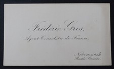 Business card FREDERIC GROS CONSULAR AGENT NOVOROSSÜSK RUSSIA visit card 11 picture