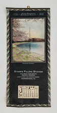 1932 antique WALL CALENDAR rohrerstown pa STARR'S FILLING STATION gas service  picture
