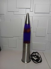 VTG Pliable Art Lava Lamp Retro Atomic Silver Bullet 2002 Purple Groovy GBS picture