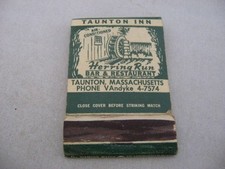 Vintage Taunton Inn Matchbook Herring Run Restaurant Taunton MA Water Wheel picture