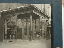 Vtg 1900’s E. W. Sharp Apothecary Cigar Store Indian Magic Lantern Glass Photo picture