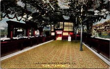Arcade Buffet Venice California Interior Chas Shaw Antique Postcard picture