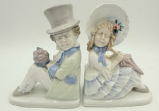 Vtg GRAFENTHAL Germany Porcelain Courting Couple Figurines Pair Soviet Occupied picture