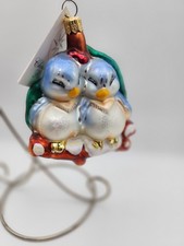 1999  Vintage Christopher Radko Come Closer My Tweet Glass Ornament Birds picture