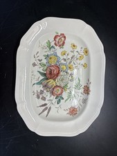 Copeland Spode  Gainsborough Serving Platter Floral England 13 x 9.5” Vintage picture