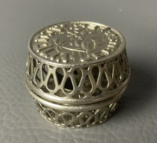 vtg metal  Judaica Travel Candlesticks mini pocket.israel Jewish Jerusalem picture