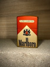 Custom Gold Vintage Inspire Collectible EDC Marlboro Wind Proof Lighter picture