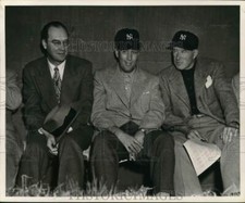 1950 Press Photo New York Yankees-Del Webb, Dave Topping, Lefty O'Doul picture