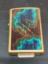 Zippo Compass Street Brass Color Image 47190 picture