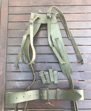 Argentine Army green Leather Harness LOT FM heat stamp - Malvinas/Falklands war picture
