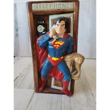 Vintage Cal orig ceramic Superman telephone cookie jar vase decor USA picture