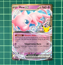 Mew ex 066/128 Double Rare Pokemon TCG 30th Celebration ENG NM picture