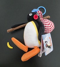 Retrokid Pingu Penguin Plush Bag Charm. New. Nostalgic. banana Runt for scale picture