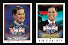 2) MARCO RUBIO Decision 2016 Presidential Candidate Florida Senator Card LOT picture