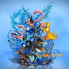 Cartoon Greninja Figure Statue Model Toys with LED Light Base Ornament 30cm Gift picture