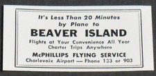 1952 Print Ad Beaver Island Michigan McPhillips Flying Service Charlevoix Air picture