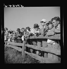 Photo:Warrenton Virginia 1941 Paddock Fence Spectators Between Races picture