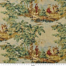 2 DRAPES BOSPORUS TOILE in Billiard Blue Gold Custom Work Ok in this drapery picture