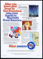 1980 Mariott's Great America amusement park Santa Clara CA photo vtg print ad picture