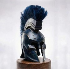 King Agamemnon Greek Warrior Helmet Replica Metal Spartan Trojan Armor Helmet picture