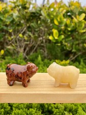 2pc Natural crystal Quartz hand Carved pig Crystal Reiki healing gift random picture