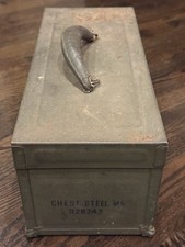 Vintage Military M-5 Steel Medical Chest D28243 Veterinary Instruments Tools picture
