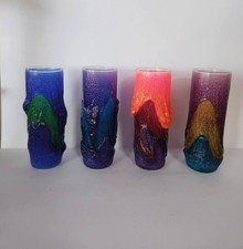 Vintage Italian Handblown Glass Tumbler Set of Four picture