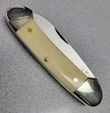 IXL George Wostenholm Knife Canoe  Bone Handles and Sheffield Stainless Steel picture
