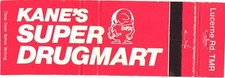 Kane's Super Drugmart Montreal QC Vintage Matchbook Cover 1970s picture