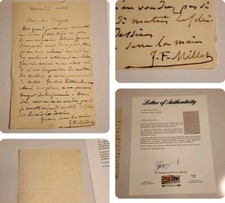 Jean Francois Millet Signed PSA DNA Artist Painter Letter ALS Autograph Auto JF picture
