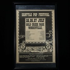 Seattle Pop Festival — 1968 — Festival Lineup Clipping — Led Zeppelin — Doors picture