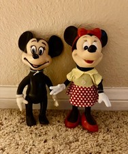 Vintage 1960's R. Dakin & Co. Minnie Mouse doll & 1970's Japanese Minnie Mouse picture