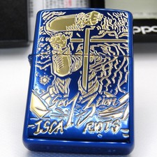 Hellsing Andersen Kouta Hirano Blue Gold Zippo Oil Lighter 2025 MIB picture