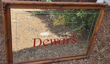 Vintage Dewar's Scotch Whisky XL Mirror, Pub Sign, 40.5