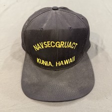Vintage U.S. Navy Security Group NAVSECGRUACT Snap Back Hat Kunia Hawaii picture
