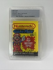 1989 Topps Nintendo Mario Red Overall Cello Pack Authentic Unopened Encapsulated picture