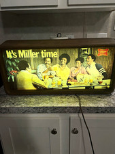 Rare Miller High Life Light Up Bar Sign 1980s (Depicts African American family) picture