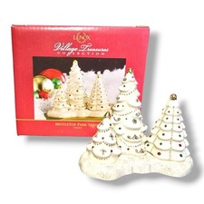 NEW LENOX MISTLETOE PARK Set of TREES -- Village Treasures series picture