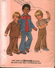 6122 Vintage Simplicity Sewing Pattern Childrens Unlined Shirt jacket Pants 4 picture