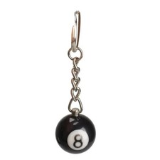 8 Ball Billiards Keychain Official Pool Charm Pendant Key Ring Player Gift Chain picture