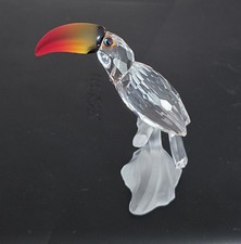 EXCEPTIONAL VINTAGE SWAROVSKI CRYSTAL TOUCAN FIGURINE (RETIRED) ~ MINT CONDITION picture