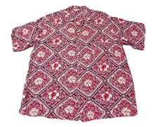 Vintage 1950s Hawaiian Shirt Rayon Kuu-ipo Floral Red Aloha vtg sz LARGE picture