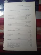 1906 rare Report of the DELMAR & HOYTVILLE TELEPHONE COMPANY Tioga County PA picture