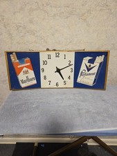 Vintage Marlboro And Parliament Cigarette Advertisement Store Display Clock... picture