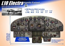 LOCKHEED 10 ELECTRA AMELIA EARHART COCKPIT instrument panel CDkit picture