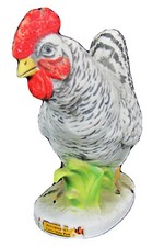 Porcelain Barred Plymouth Rock Chicken Hen Vtg Garner State Park Souvenir TX picture