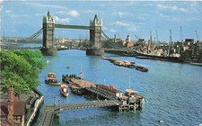Postcard England: Tower Bridge and Pool of London, London Posted 1968 picture