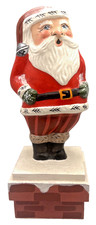 VAILLANCOURT CHALKWARE SANTA IN CHIMNEY 2004-70 RARE LTD ED 40/50 PRISTINE picture